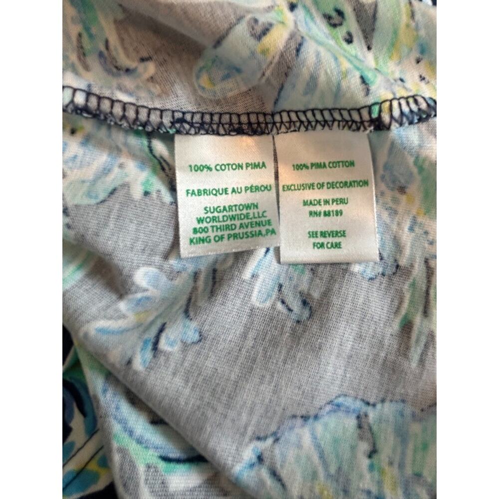 Lilly Pulitzer Dress Small Navy High Tide Scuba Doo Margot Swing‎ Resort Beach - Picture 8 of 8